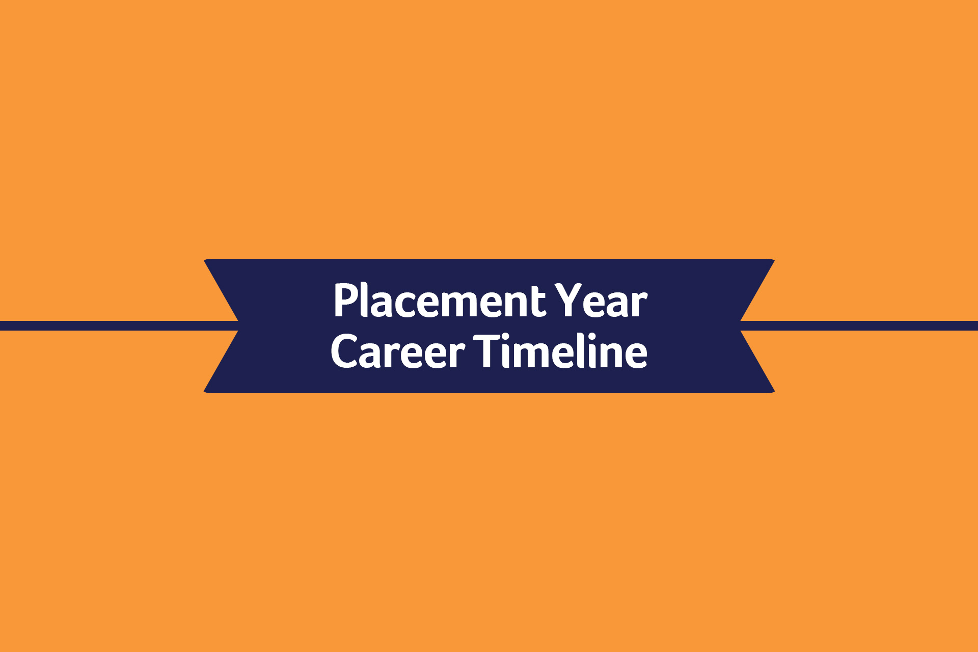 A timeline of resources and tips to improve employability during your placement year
