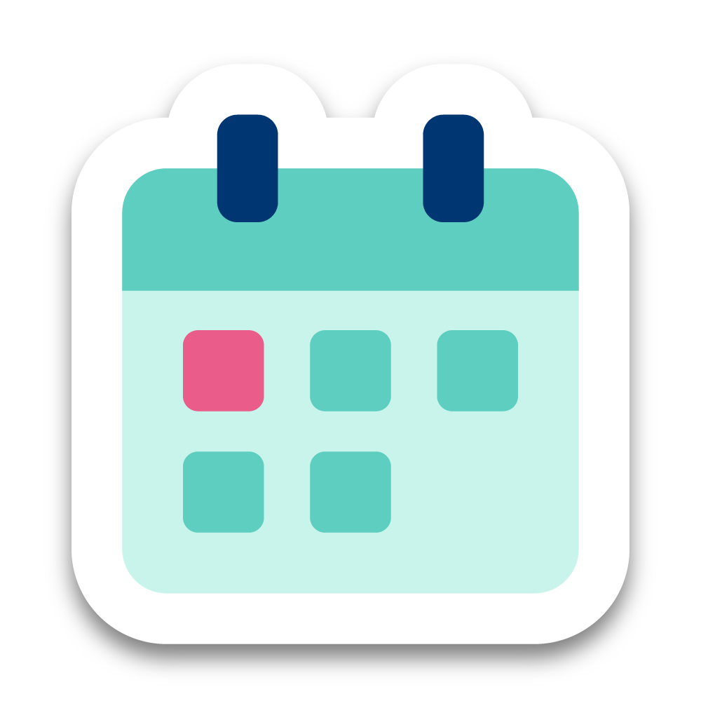 An emoji image of a calendar