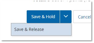 Saving and Releasing feedback 20