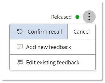 Saving and Releasing feedback 23