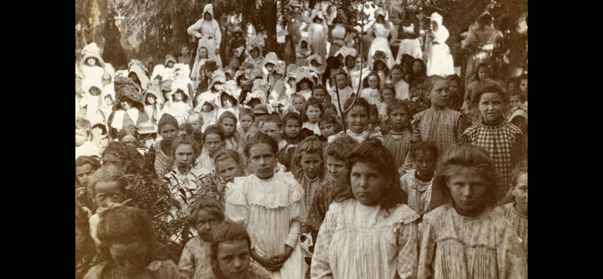 Children at the British Concentration Camp at Nylstroom in 1901 - one in four would not come out alive